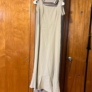 Sage green wedding guest dress